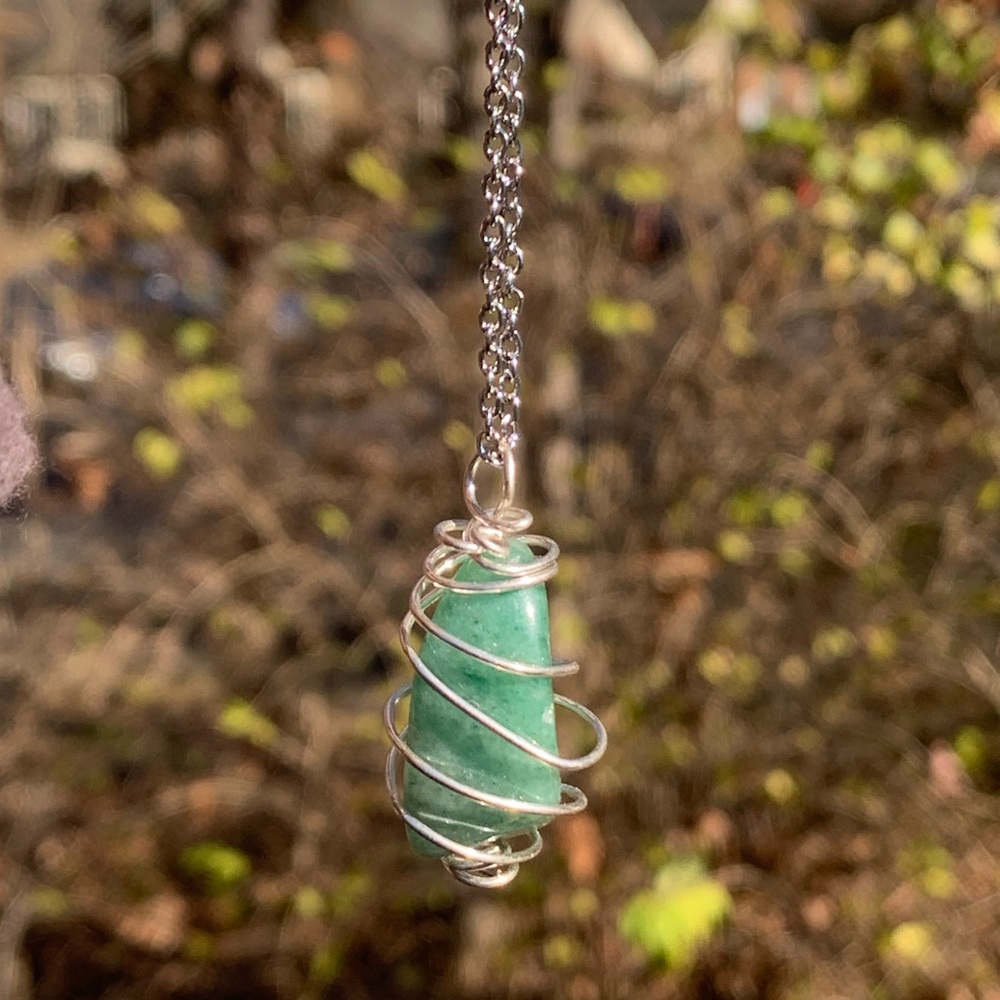 - Adventurine crystal necklace